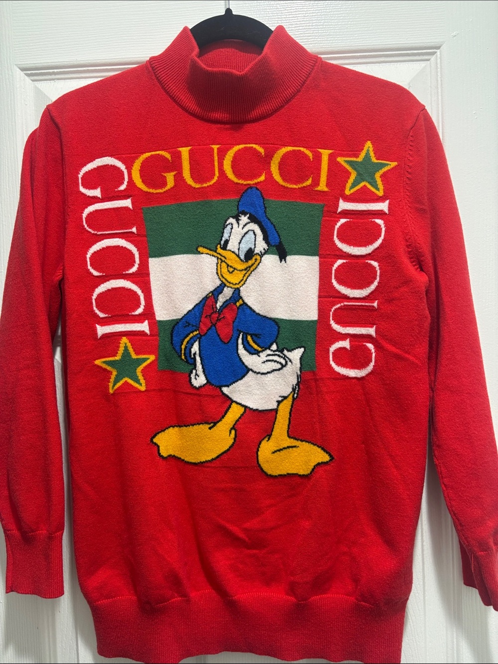 Turtleneck Sweater - Gucci and Donald Duck graphic